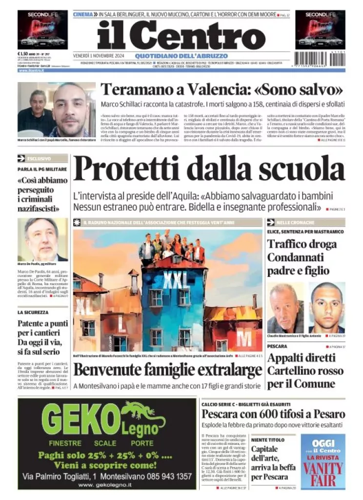 Prima-pagina-il centro-oggi-edizione-del-2024-11-01